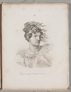 Art of the Lithograph: Head of an Amazon, Plate XIV by Alois Senefelder