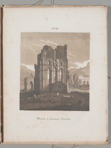 Art of the Lithograph: Italian Church Ruin, Plate XVII by Alois Senefelder