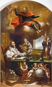 St Paul appears to St Albert the Great and St Thomas of Aquinas by Alonso Antonio Villamor