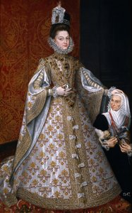 The Infanta Isabel Clara Eugenia with the Dwarf, Magdalena Ruiz by Alonso Sánchez Coello