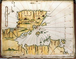 Map of Central America and Peru
