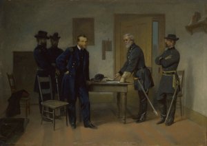 Lee Surrendering to Grant at Appomattox by Alonzo Chappel