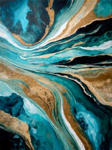 Abstract Fluid Gold Flow