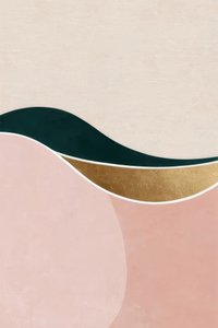 Blush and Gold Waves
