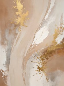 Golden Fluid Abstract by Alpenglow Workshop