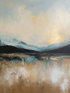 Golden Mountain Reflection