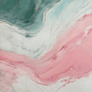 Swirling Pink Teal Marble