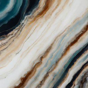 Teal Gold Fluid Marble