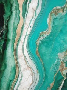 Teal Gold Marble Swirl