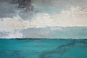 Teal Ocean Horizon by Alpenglow Workshop