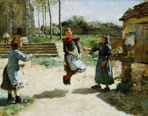 Little Girls Jumping Rope