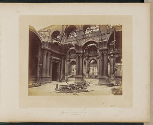 Burned Hôtel de Ville. Entrance to the Salons. by Alphonse J. Liébert