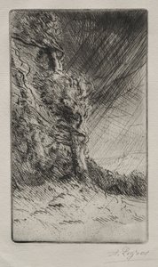 A Gust of Wind by Alphonse Legros