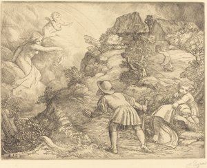 Allegory of the Peasant and Fortune by Alphonse Legros
