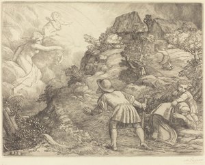 Allegory of the Peasant and Fortune by Alphonse Legros