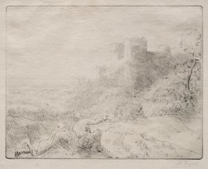 An Old Chateau by Alphonse Legros