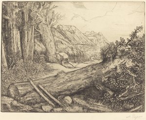 At the Home of the Woodcutters by Alphonse Legros