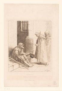 Beggar on a Staircase by Alphonse Legros