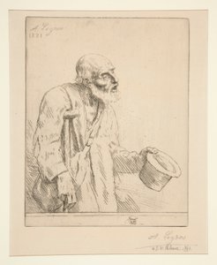 Beggar with Crutches by Alphonse Legros