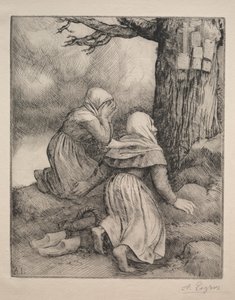 Bowing Before the Tree of Salvation by Alphonse Legros