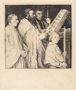 Choristers, 1st plate Le lutrin by Alphonse Legros
