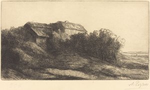 Cottage on a Hillside by Alphonse Legros