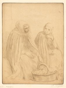 Egg-sellers, 1st Plate by Alphonse Legros