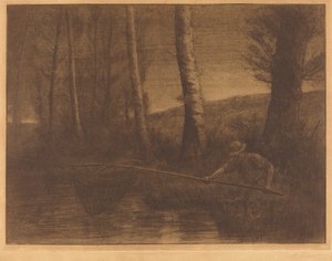 Fisherman with a Hoop-net by Alphonse Legros