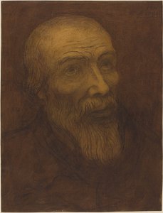 Head of a Bald Man with a Beard by Alphonse Legros