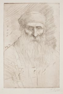 Head of a Man with a Long Beard by Alphonse Legros