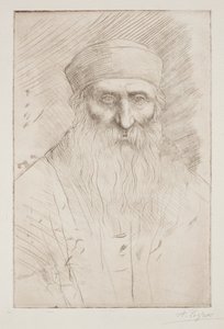 Head of a Man with a Long Beard by Alphonse Legros