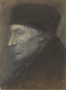Head of a Man with a Skullcap by Alphonse Legros