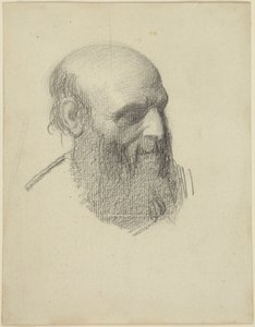 Head of a Bearded Man by Alphonse Legros