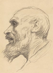 Head of an Old Man by Alphonse Legros
