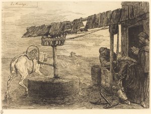 Horse-driven Mill by Alphonse Legros