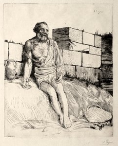 Job (First Plate) by Alphonse Legros