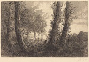 Landscape by Alphonse Legros