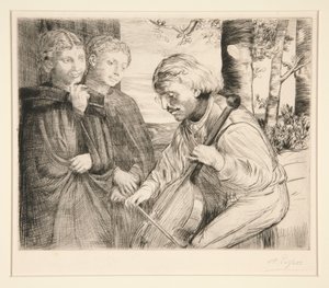 The Viol Player by Alphonse Legros