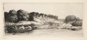 Landscape with a Boat (1st Plate) by Alphonse Legros