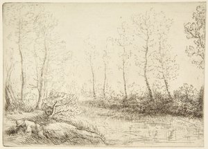 The Birches by Alphonse Legros