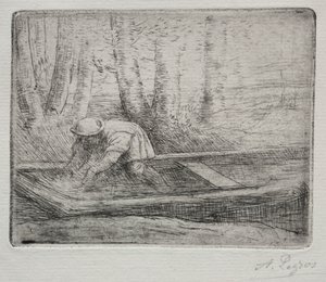 Man in a Punt by Alphonse Legros