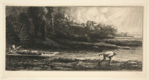 Landscape on a Boat by Alphonse Legros