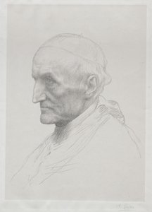 Portrait of Cardinal Manning (2nd Plate) by Alphonse Legros