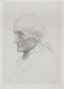 Portrait of Cardinal Manning 2nd Plate by Alphonse Legros