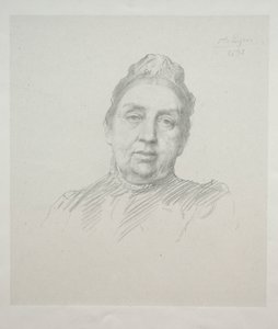 Portrait of Madame Kemp, Front View (3rd Plate) by Alphonse Legros