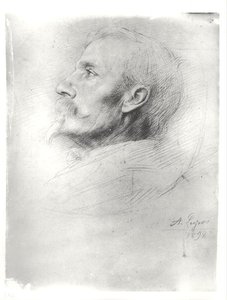 Portrait of Walter Crane by Alphonse Legros