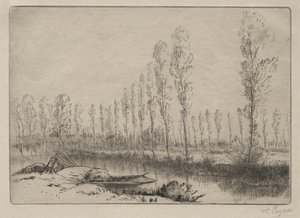 Near Amiens, the Peat Bogs by Alphonse Legros