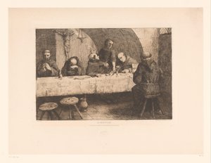 Refectory with Praying Monks