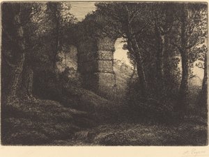 Ruins of an Ancient Aqueduct by Alphonse Legros