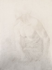 Seated Male Nude by Alphonse Legros